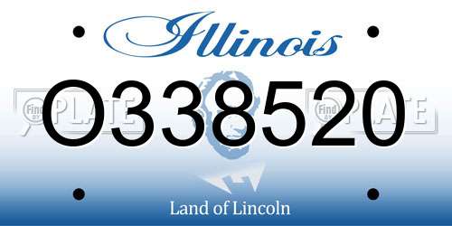 O338520 Illinois License Plate
