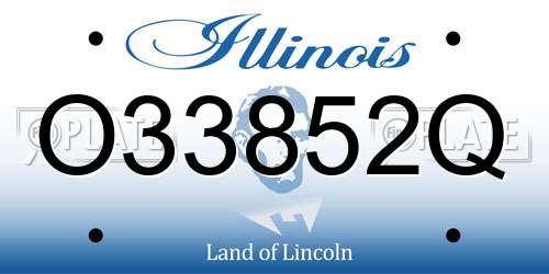 O33852Q Illinois License Plate