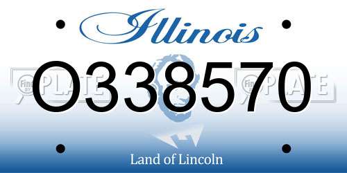 O338570 Illinois License Plate