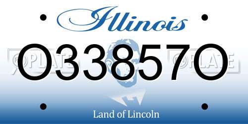 O33857O Illinois License Plate