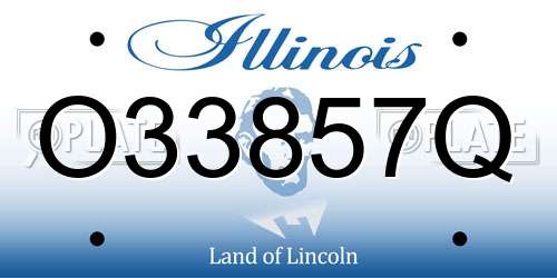 O33857Q Illinois License Plate
