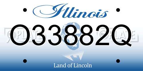 O33882Q Illinois License Plate
