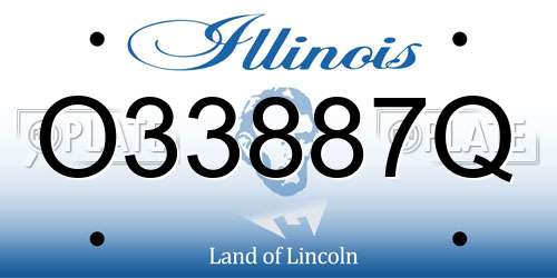 O33887Q Illinois License Plate