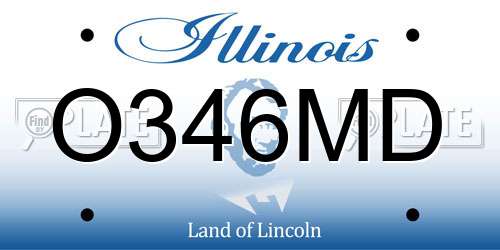 O346MD Illinois License Plate
