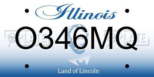 O346MQ Illinois License Plate