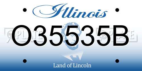 O35535B Illinois License Plate