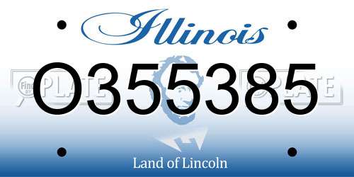 O355385 Illinois License Plate