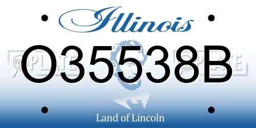 O35538B Illinois License Plate