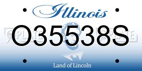 O35538S Illinois License Plate