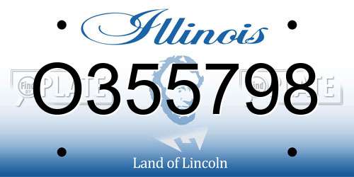 O355798 Illinois License Plate
