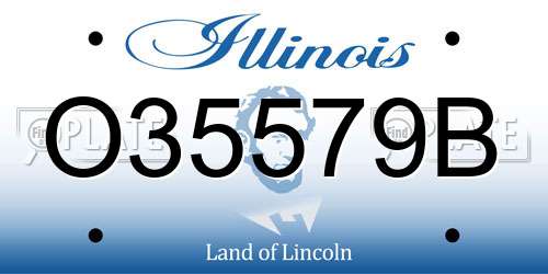 O35579B Illinois License Plate