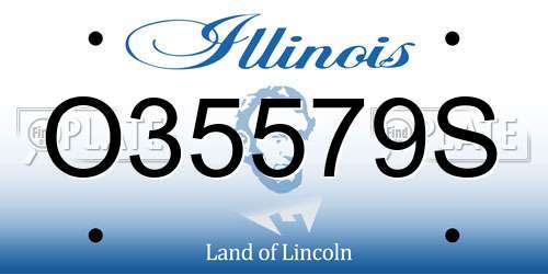 O35579S Illinois License Plate