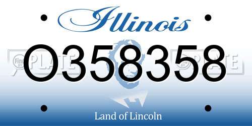 O358358 Illinois License Plate