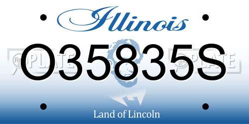 O35835S Illinois License Plate
