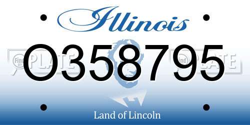 O358795 Illinois License Plate
