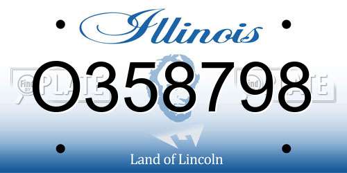O358798 Illinois License Plate