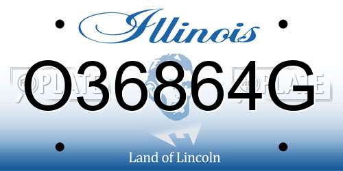 O36864G Illinois License Plate