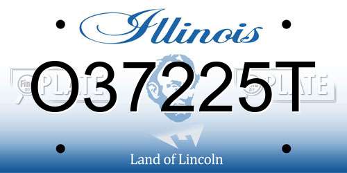 O37225T Illinois License Plate