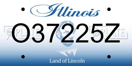 O37225Z Illinois License Plate