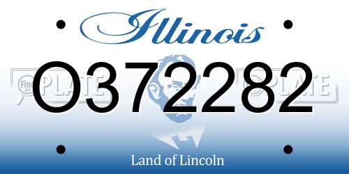 O372282 Illinois License Plate