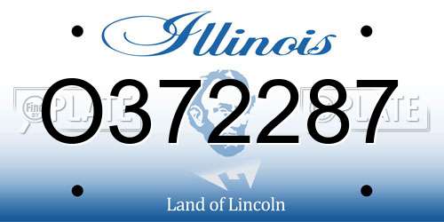 O372287 Illinois License Plate