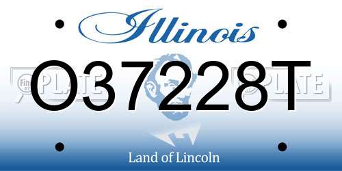 O37228T Illinois License Plate