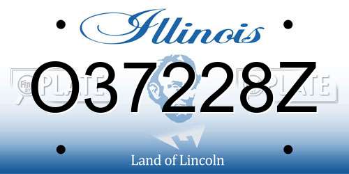 O37228Z Illinois License Plate