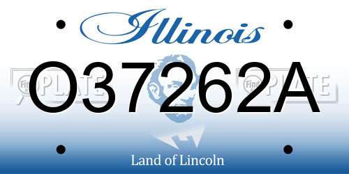 O37262A Illinois License Plate