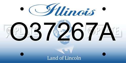 O37267A Illinois License Plate