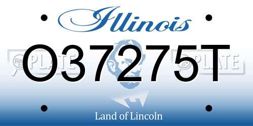 O37275T Illinois License Plate