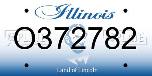 O372782 Illinois License Plate