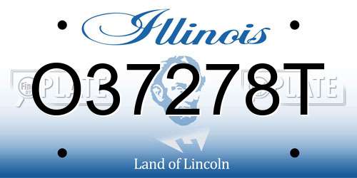 O37278T Illinois License Plate