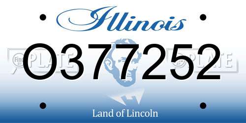 O377252 Illinois License Plate
