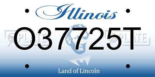 O37725T Illinois License Plate