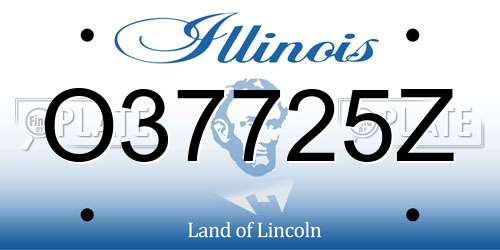 O37725Z Illinois License Plate