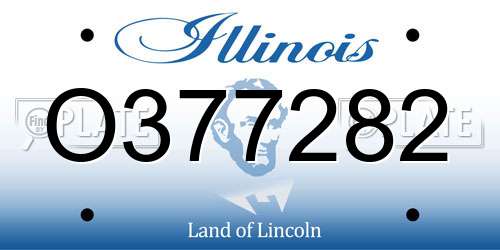 O377282 Illinois License Plate