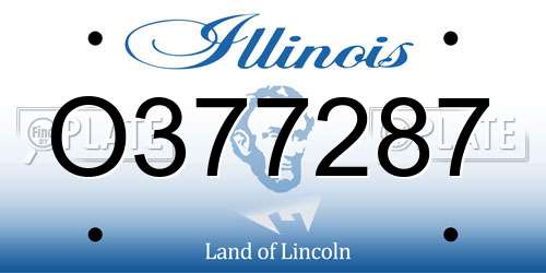 O377287 Illinois License Plate