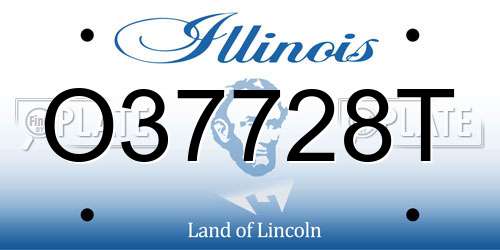O37728T Illinois License Plate