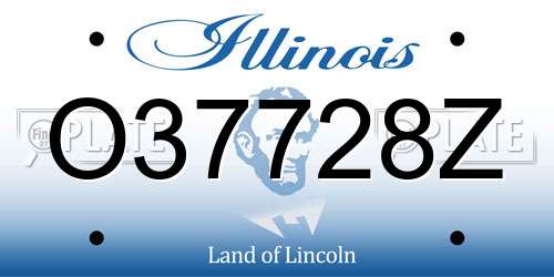O37728Z Illinois License Plate