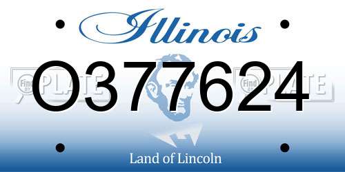 O377624 Illinois License Plate
