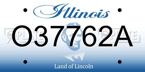O37762A Illinois License Plate