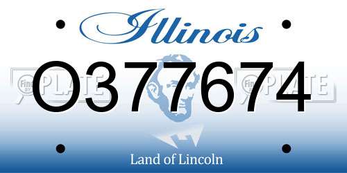 O377674 Illinois License Plate