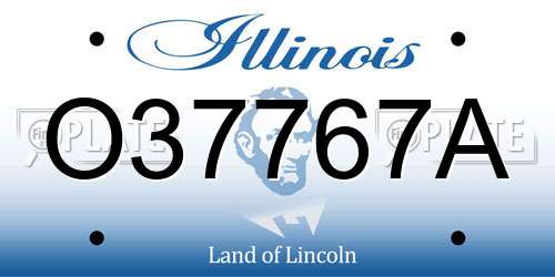 O37767A Illinois License Plate