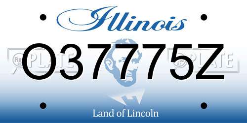 O37775Z Illinois License Plate