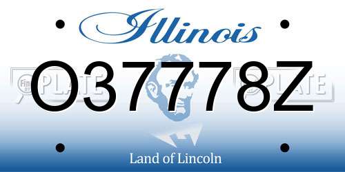 O37778Z Illinois License Plate