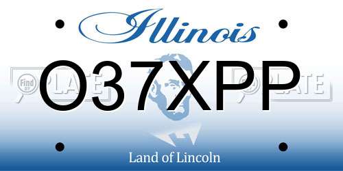 O37XPP Illinois License Plate