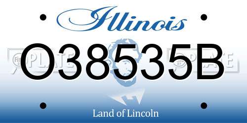 O38535B Illinois License Plate