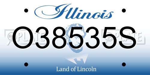 O38535S Illinois License Plate