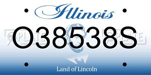 O38538S Illinois License Plate