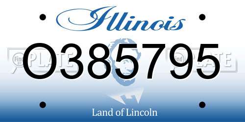 O385795 Illinois License Plate